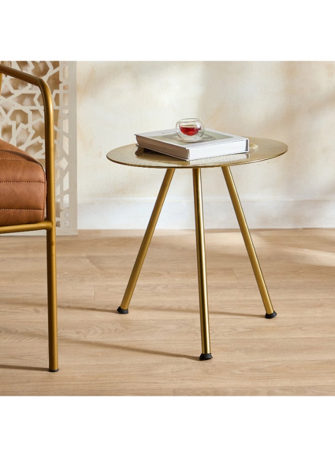 Home Box Isaba Marlina Decorative Tray Table - Gold - Image 1